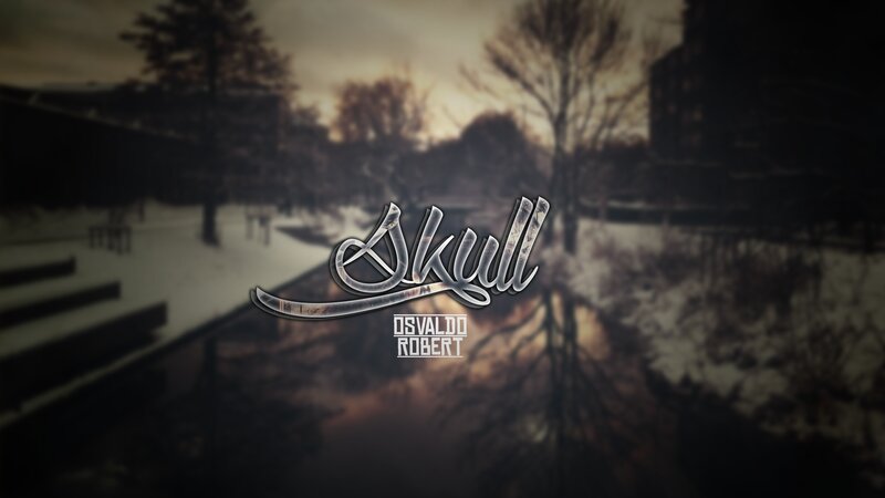 Text Logo on Winter Scene
