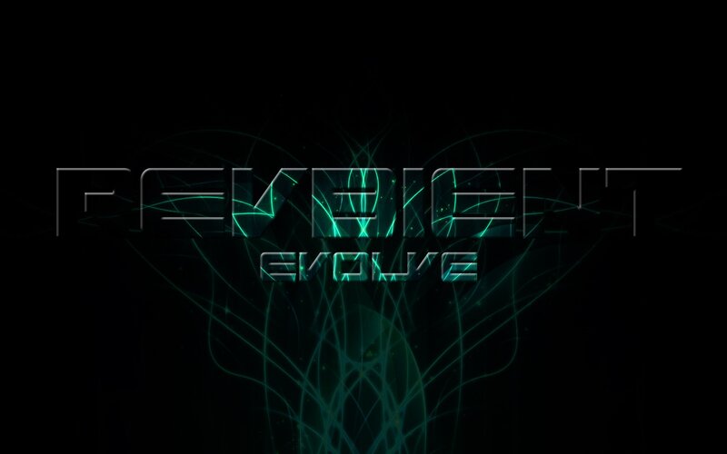 Text Logo with Glowing Lines