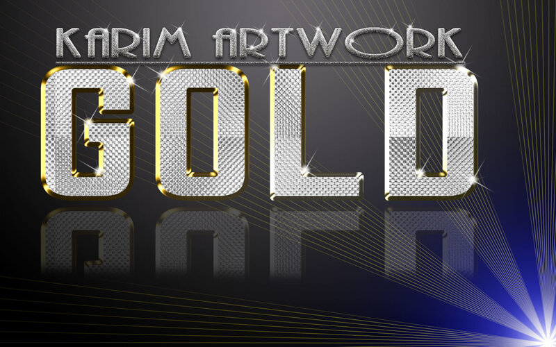 Text Logo with Gold Letters