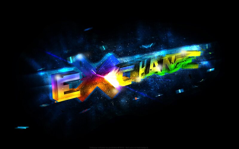 Text Logo with Light Effects — Blue