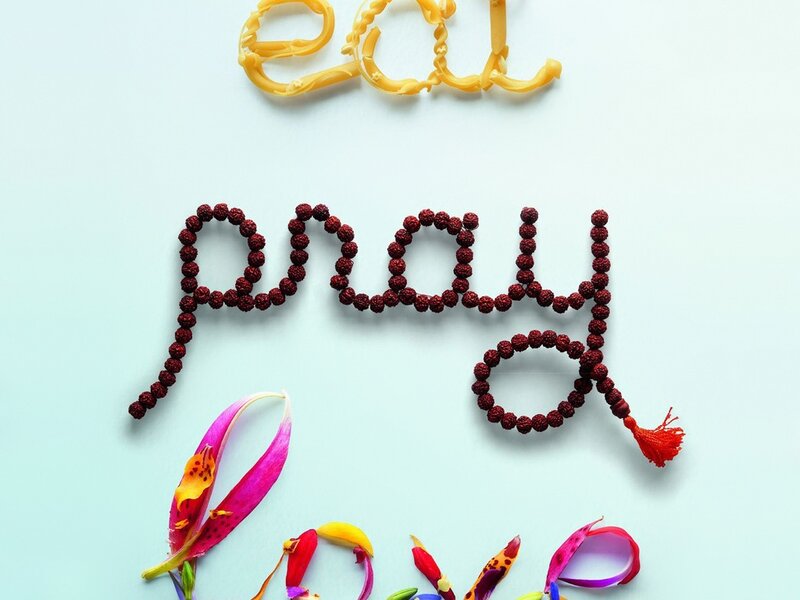 Text Made of Beads and Flowers