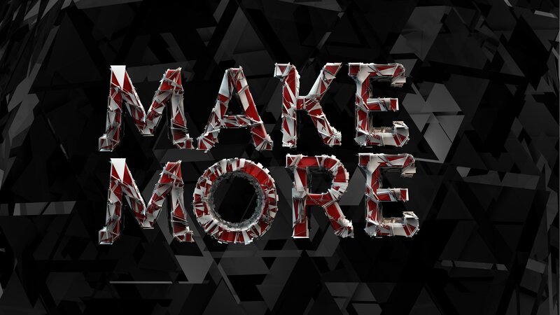 Text Made of Broken Pieces
