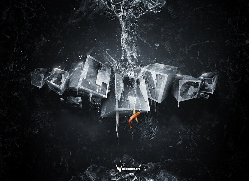 Text Made of Ice Cubes — Black