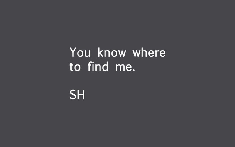 text message on dark background