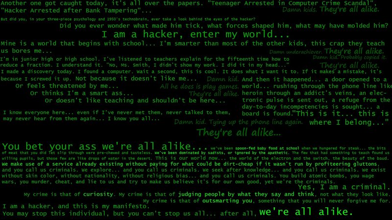 Text on a Black Background — Dramatic