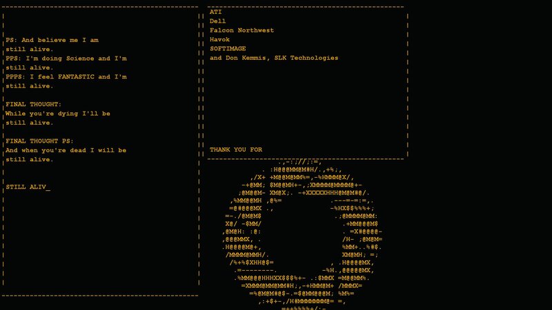 Text on a Black Screen