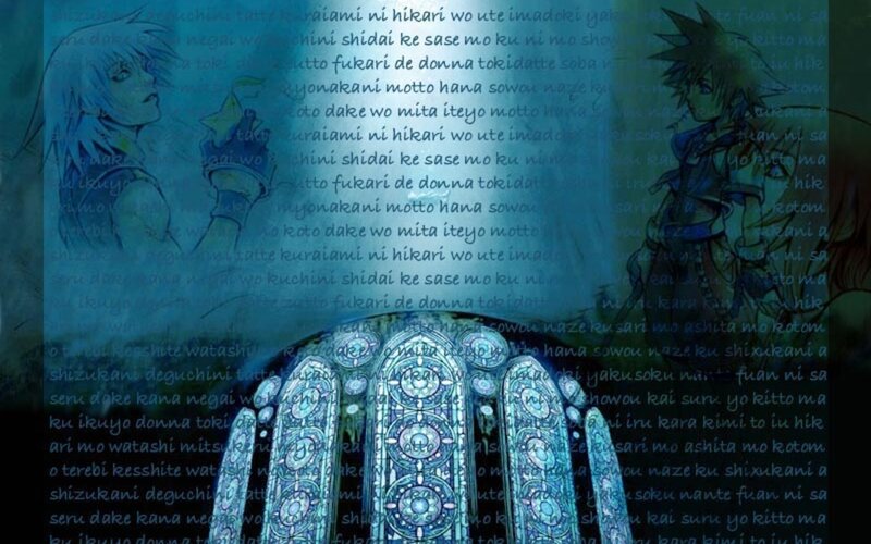 Text on a Blue Background — Abstract