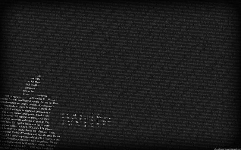 text on a computer screen