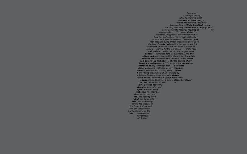 Text on a Dark Background — Black, Neutral