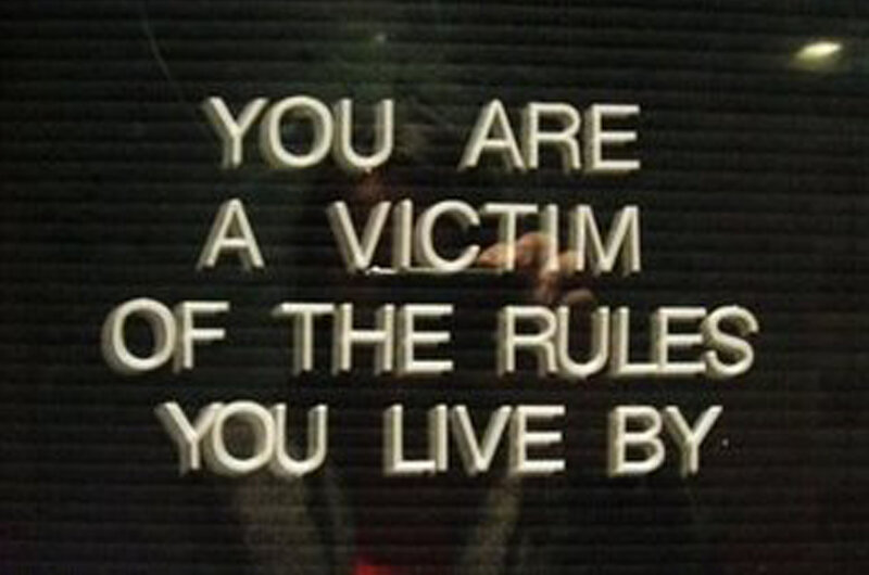 text on a dark surface