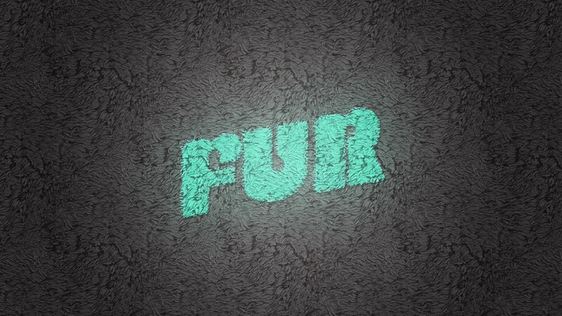 text on a furry surface