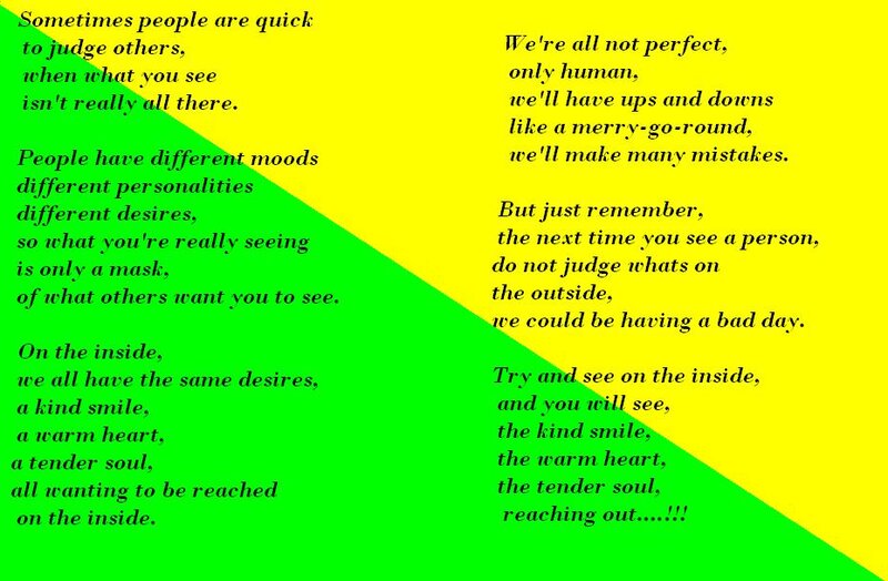 Text on a Green and Yellow Background