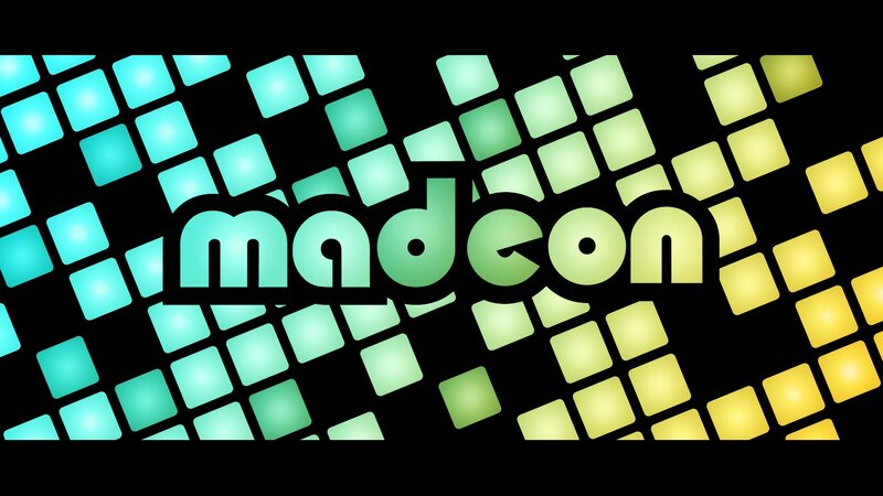 Text on a Grid Background — Cyan