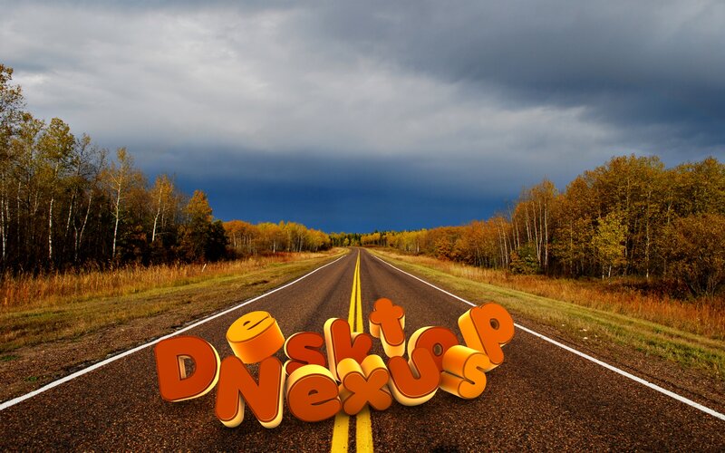 Text on a Road — Orange