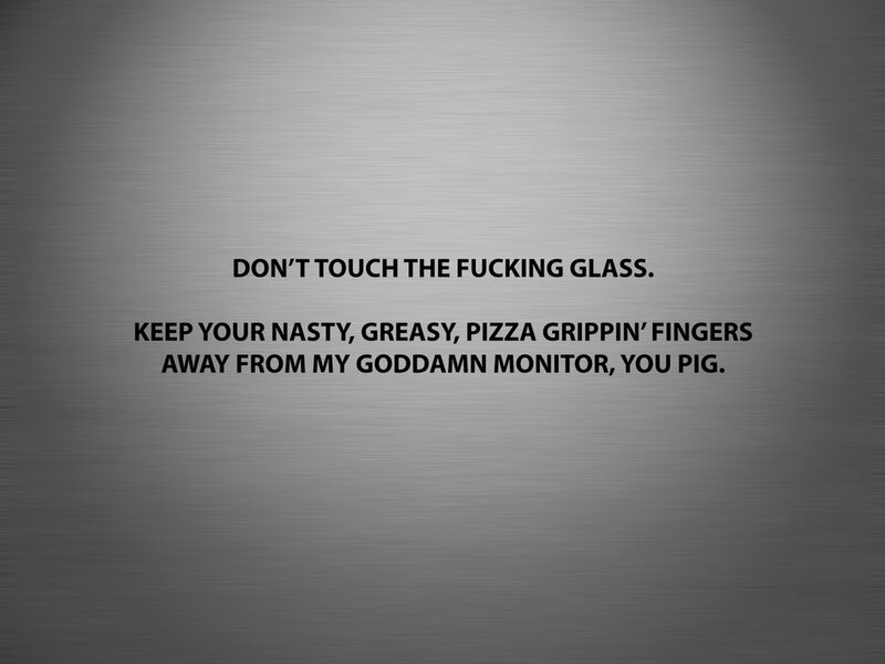 Text on a Screen — Gray