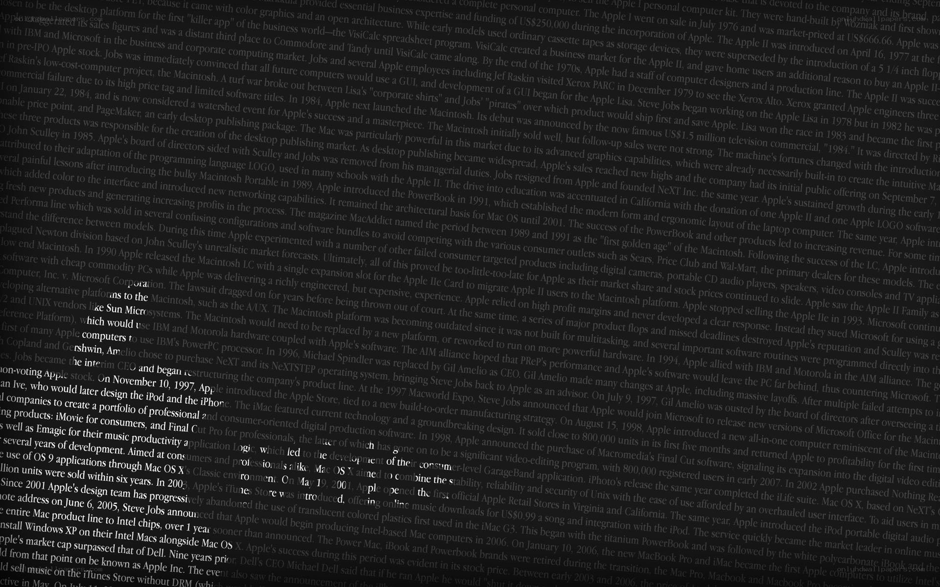 text on a screen