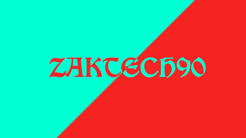 Text on a Split Background — Cyan