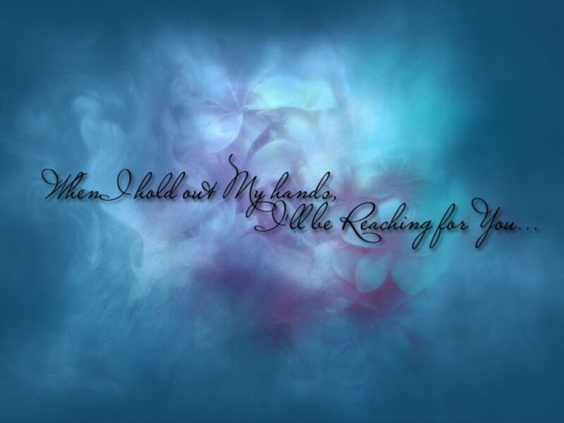 Text on Abstract Background — Blue, Dreamy