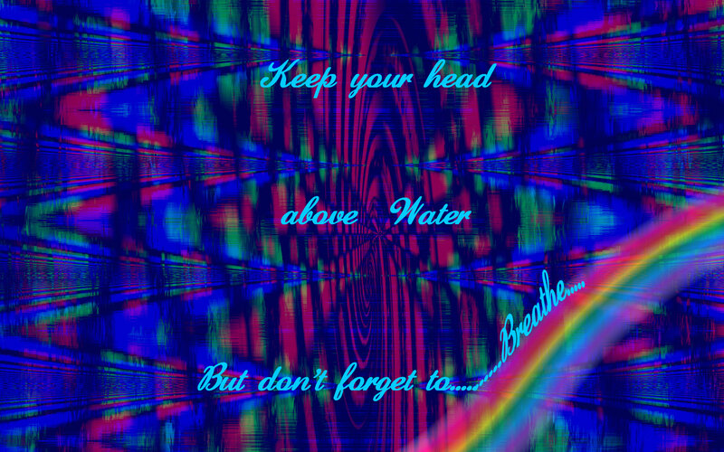 Text on Abstract Background — Blue, Hypnotic