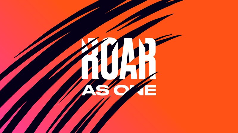 Text on Abstract Background — Orange, Dynamic