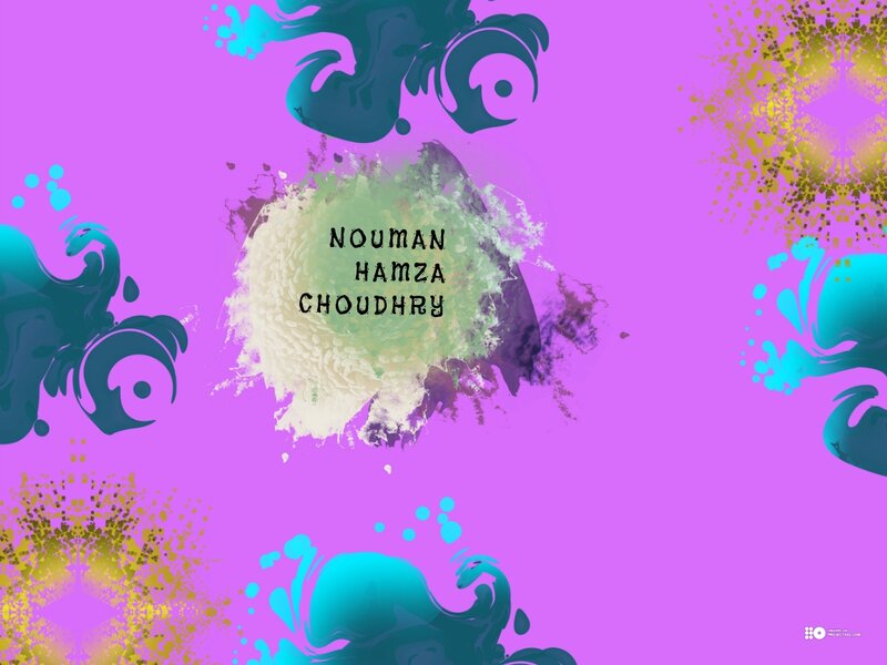 Text on Abstract Background — Purple, Vibrant, Splashes