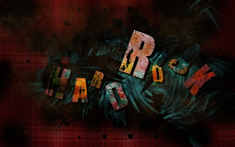 Text on Abstract Background — Red, Dark