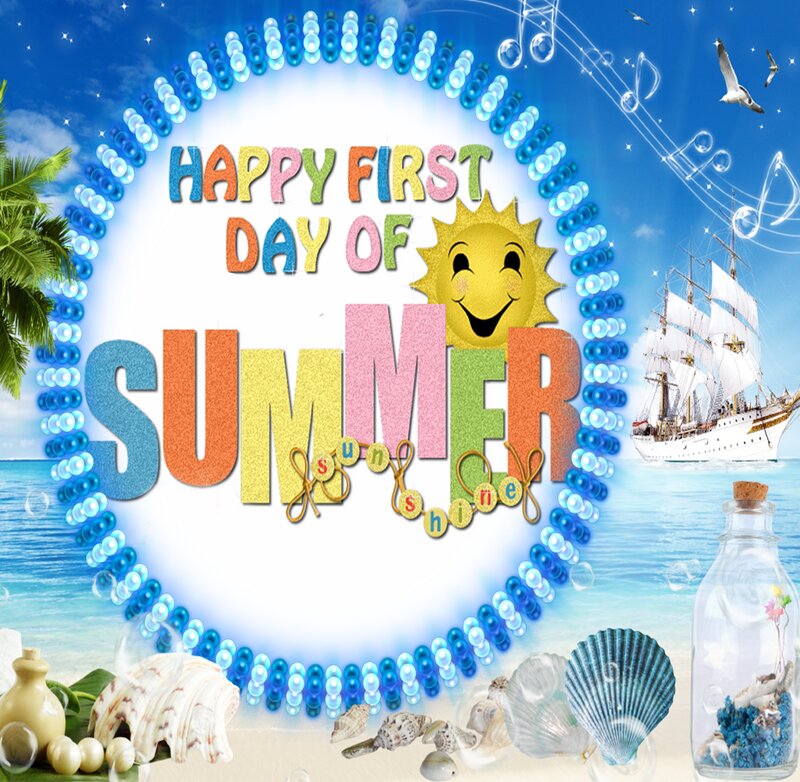Text on Beach Background