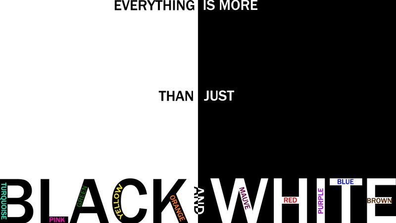 Text on Black and White Background — Dramatic