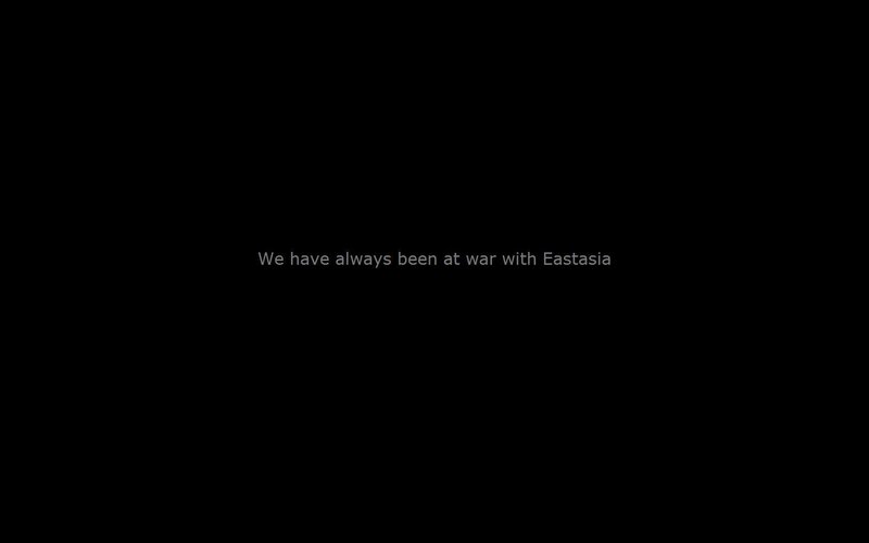 text on black background