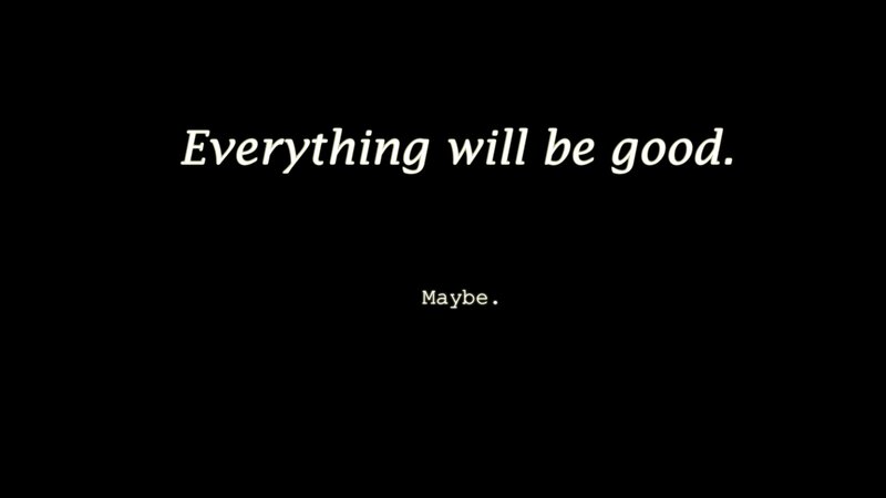 text on black background