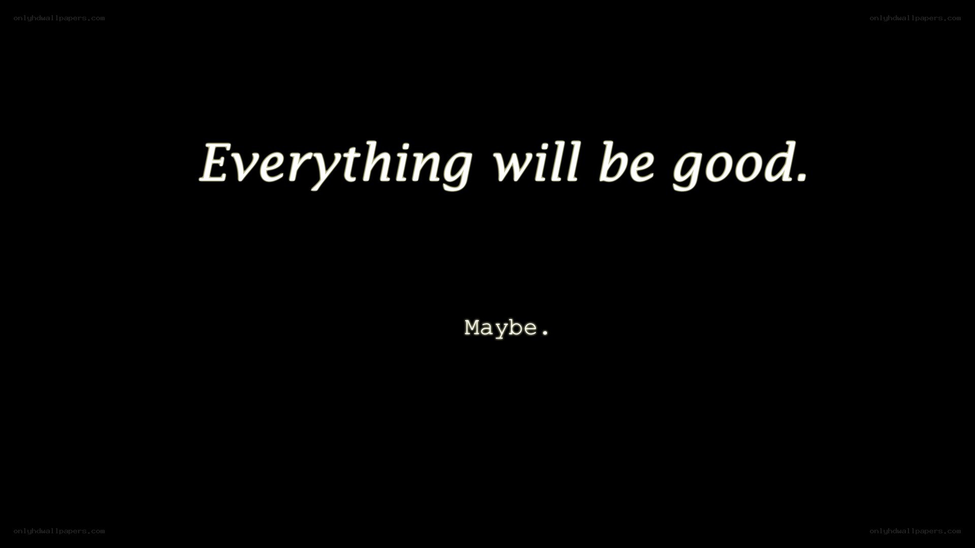 text on black background