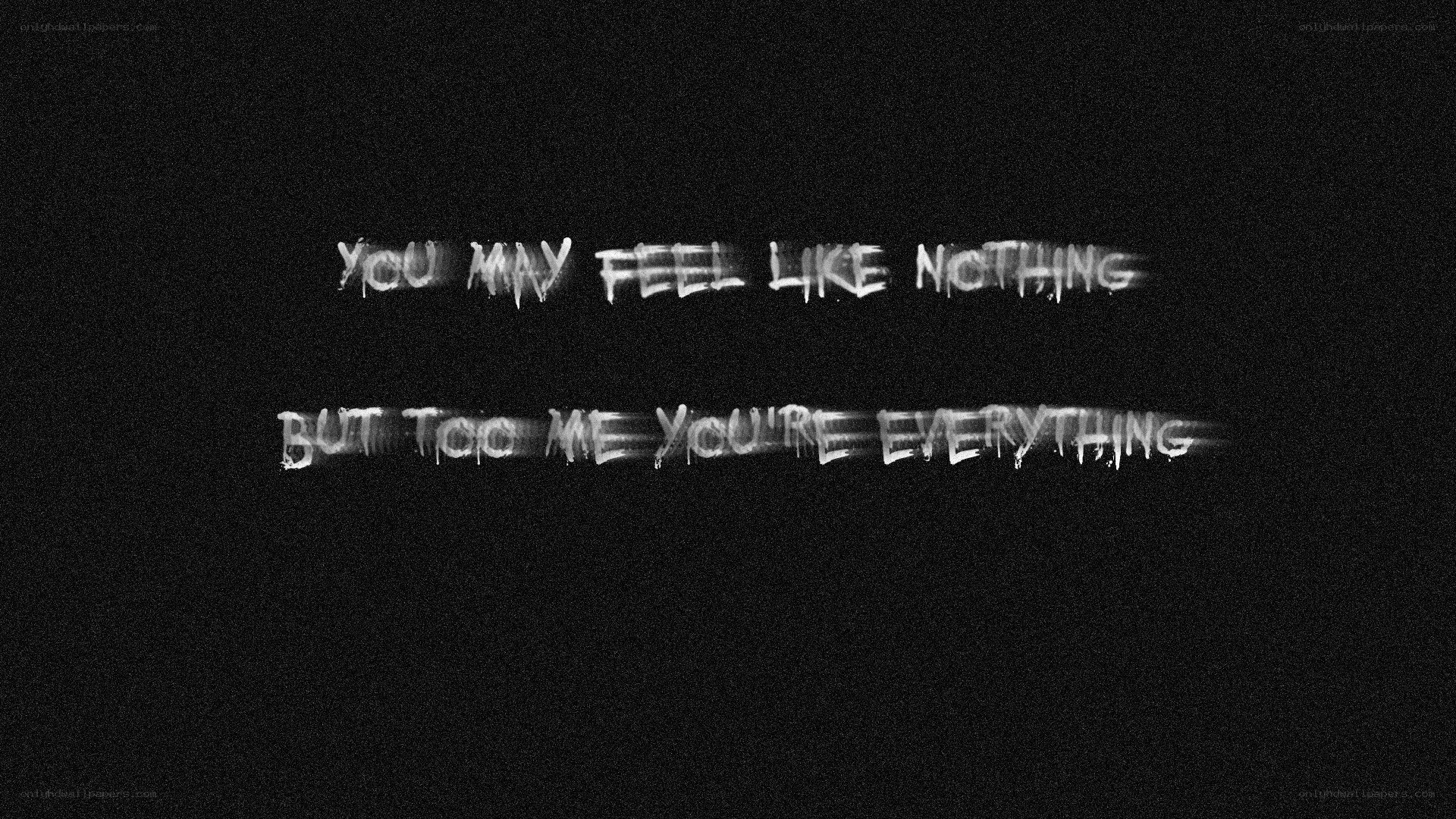 text on black background