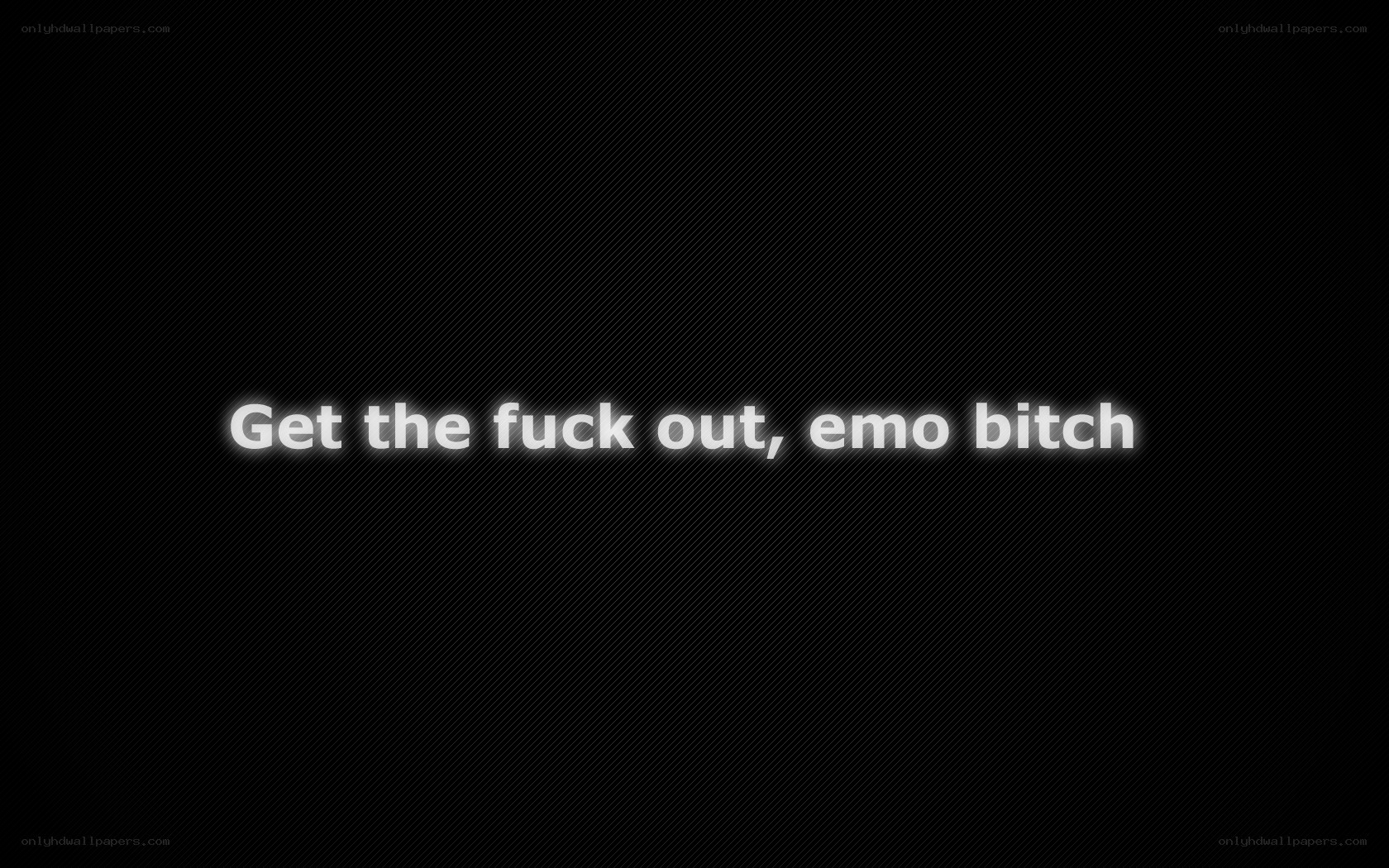 text on black background