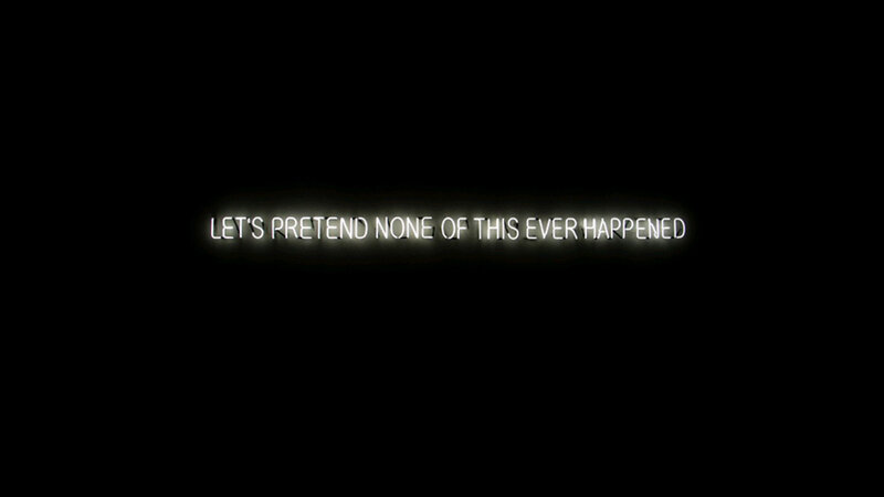 text on black background