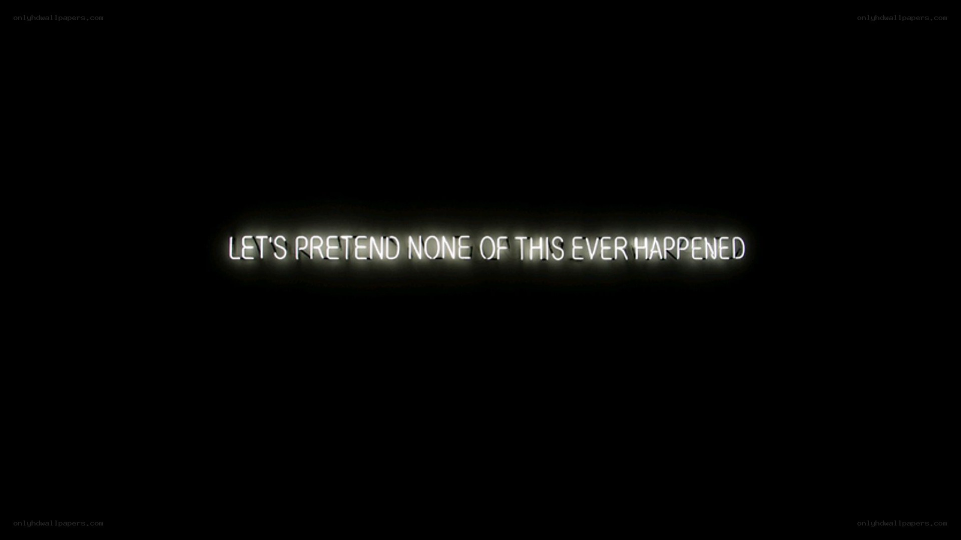 text on black background
