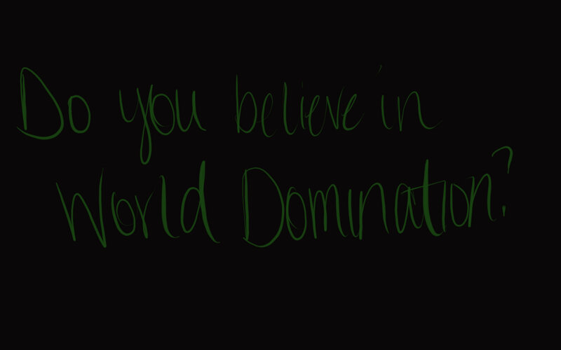 text on black background
