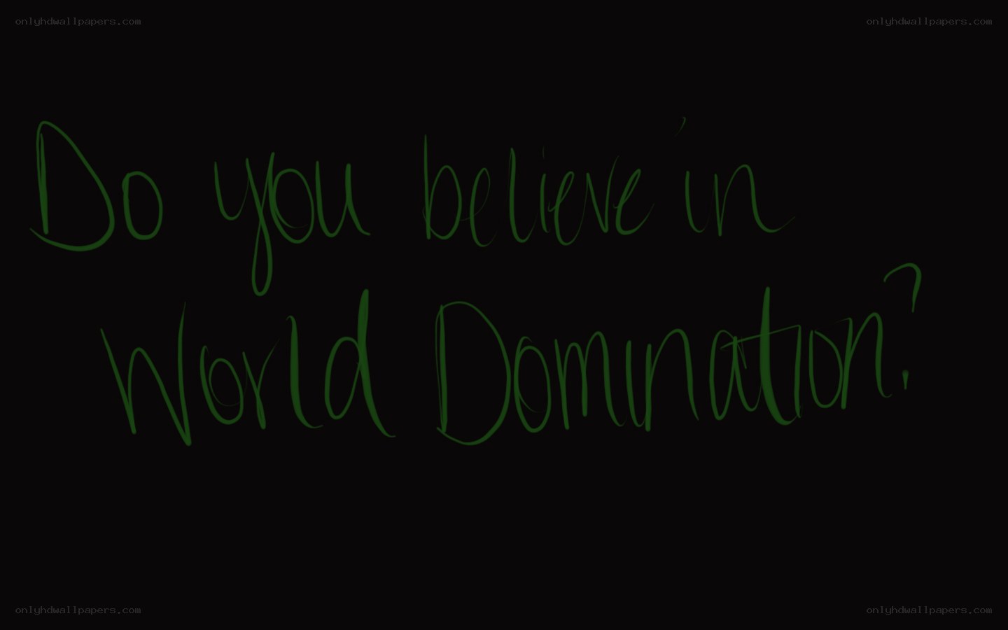 text on black background
