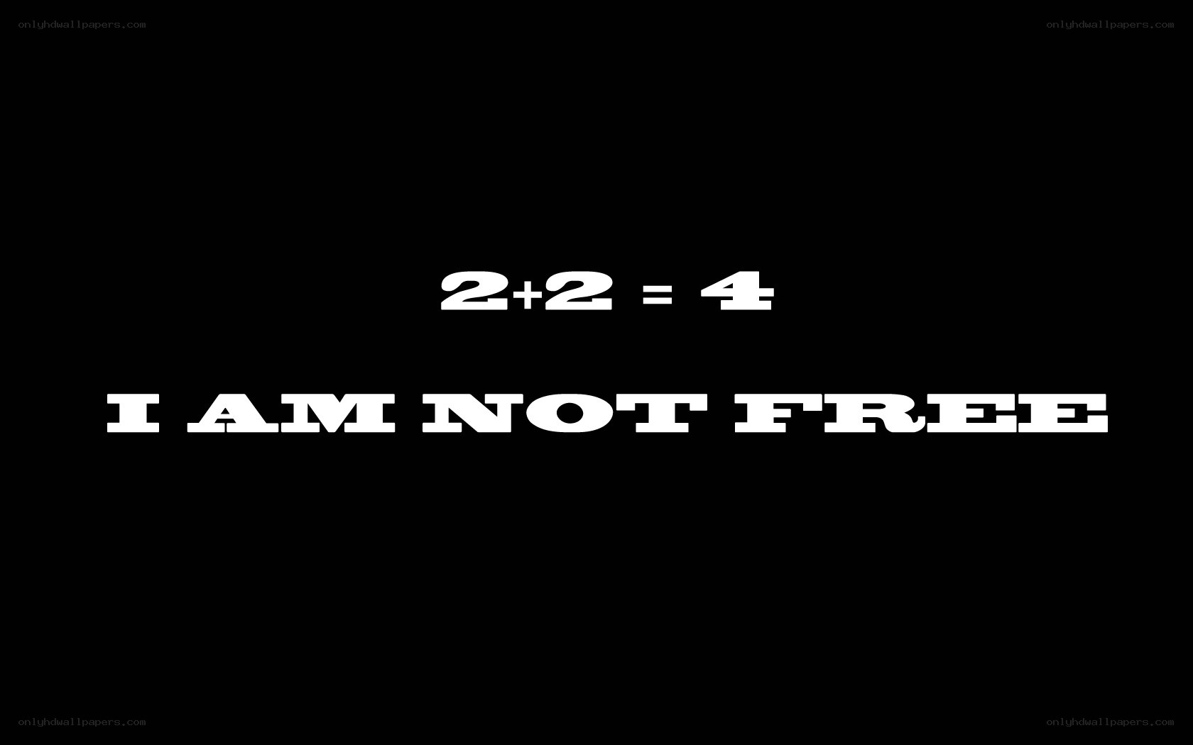 text on black background