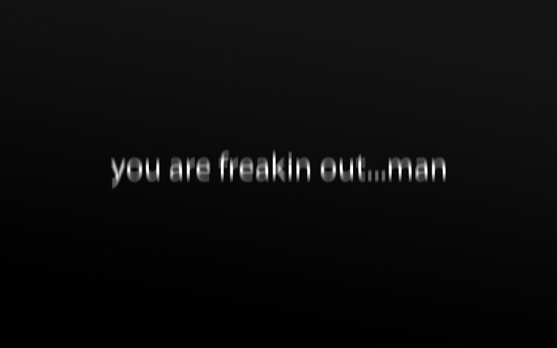 text on black background