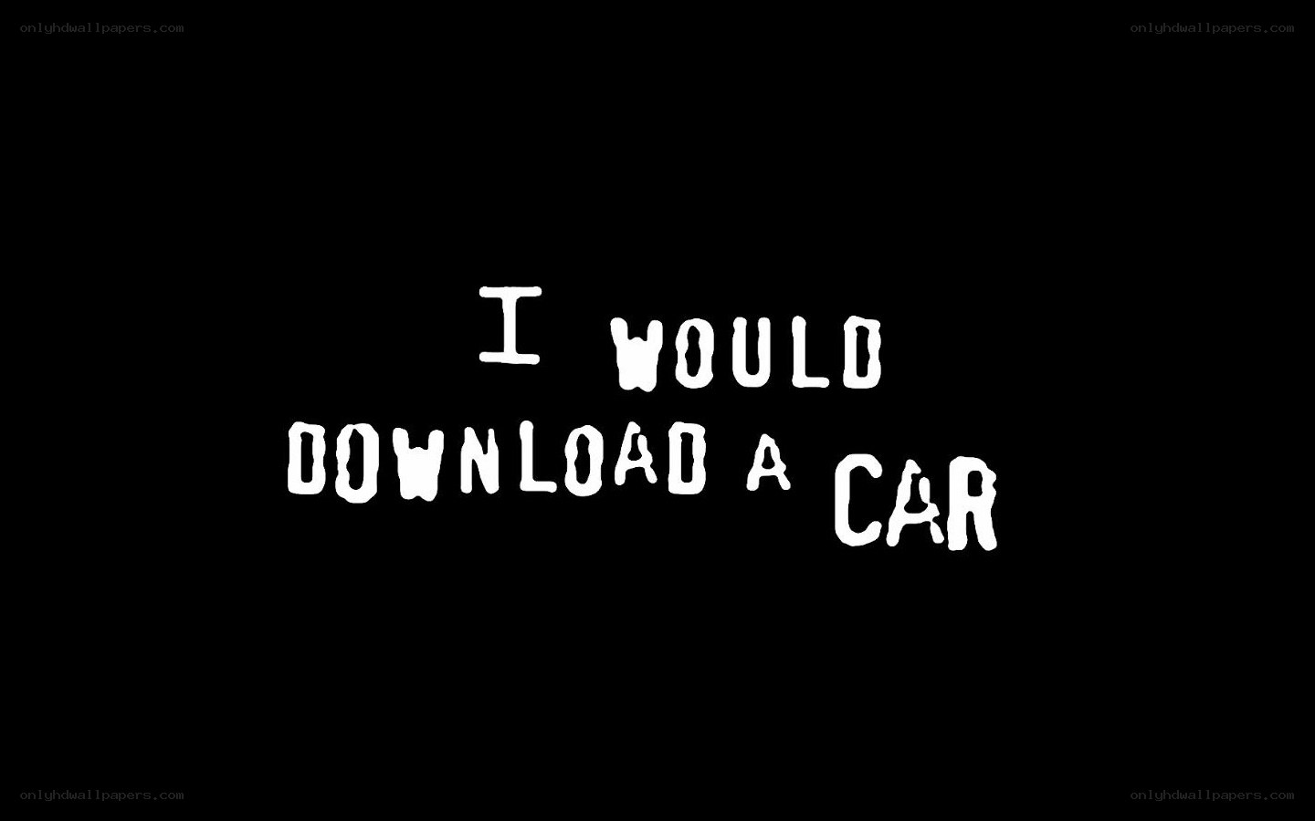 text on black background