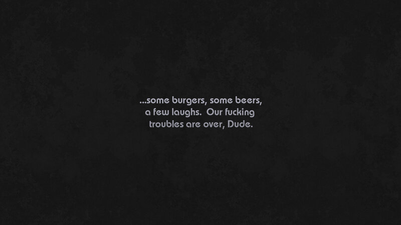 text on black background