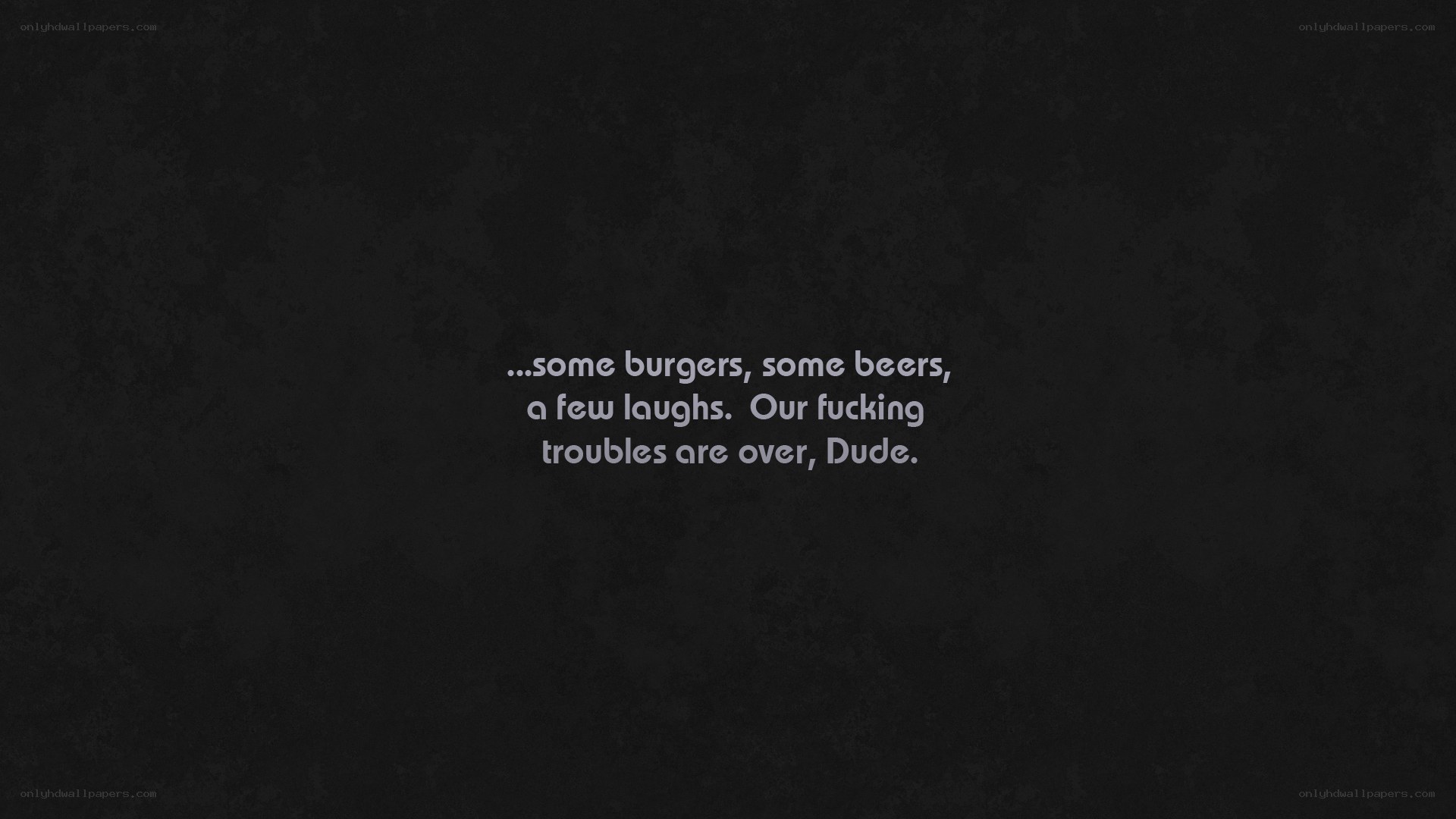 text on black background