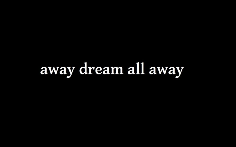 text on black background