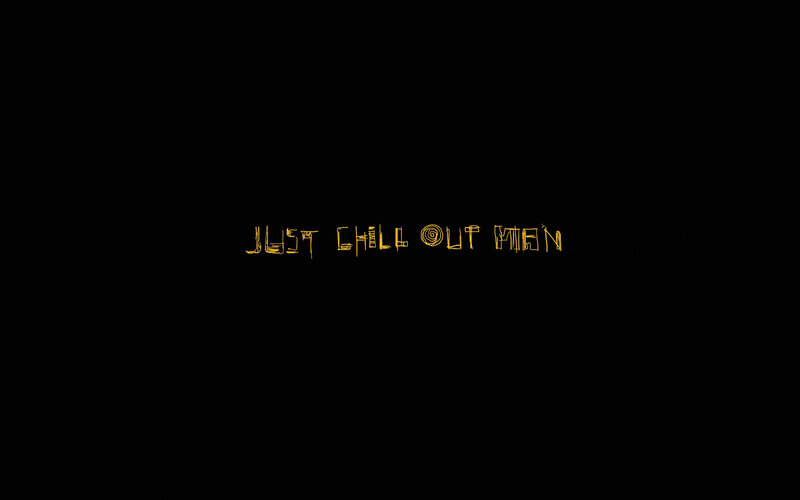 text on black background