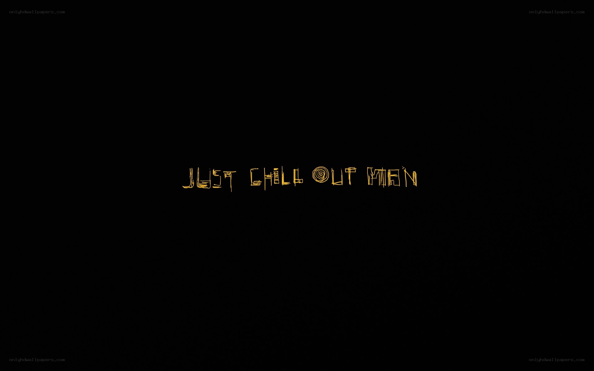 text on black background