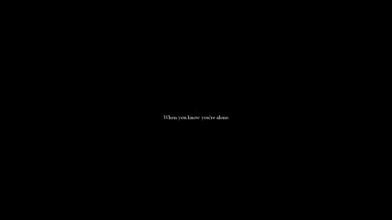 text on black background
