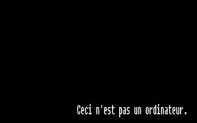 Text on black background