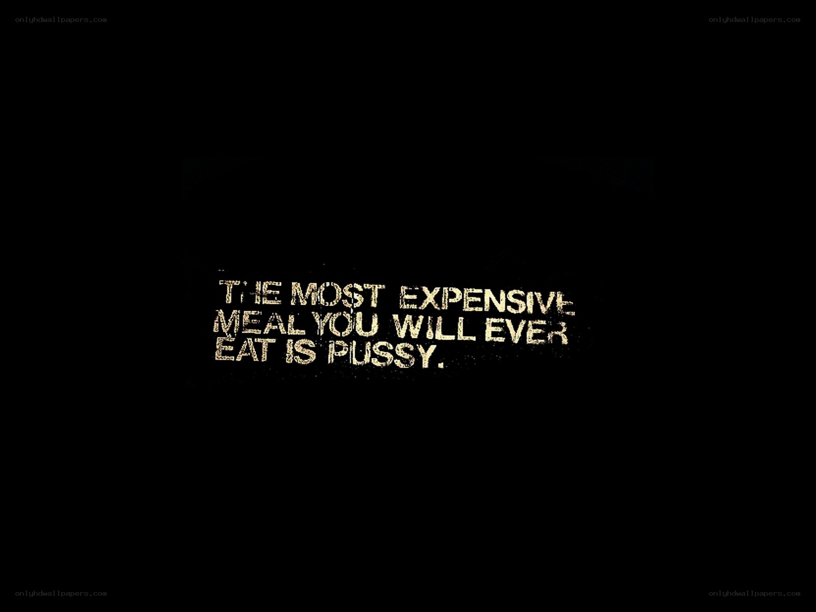 text on black background