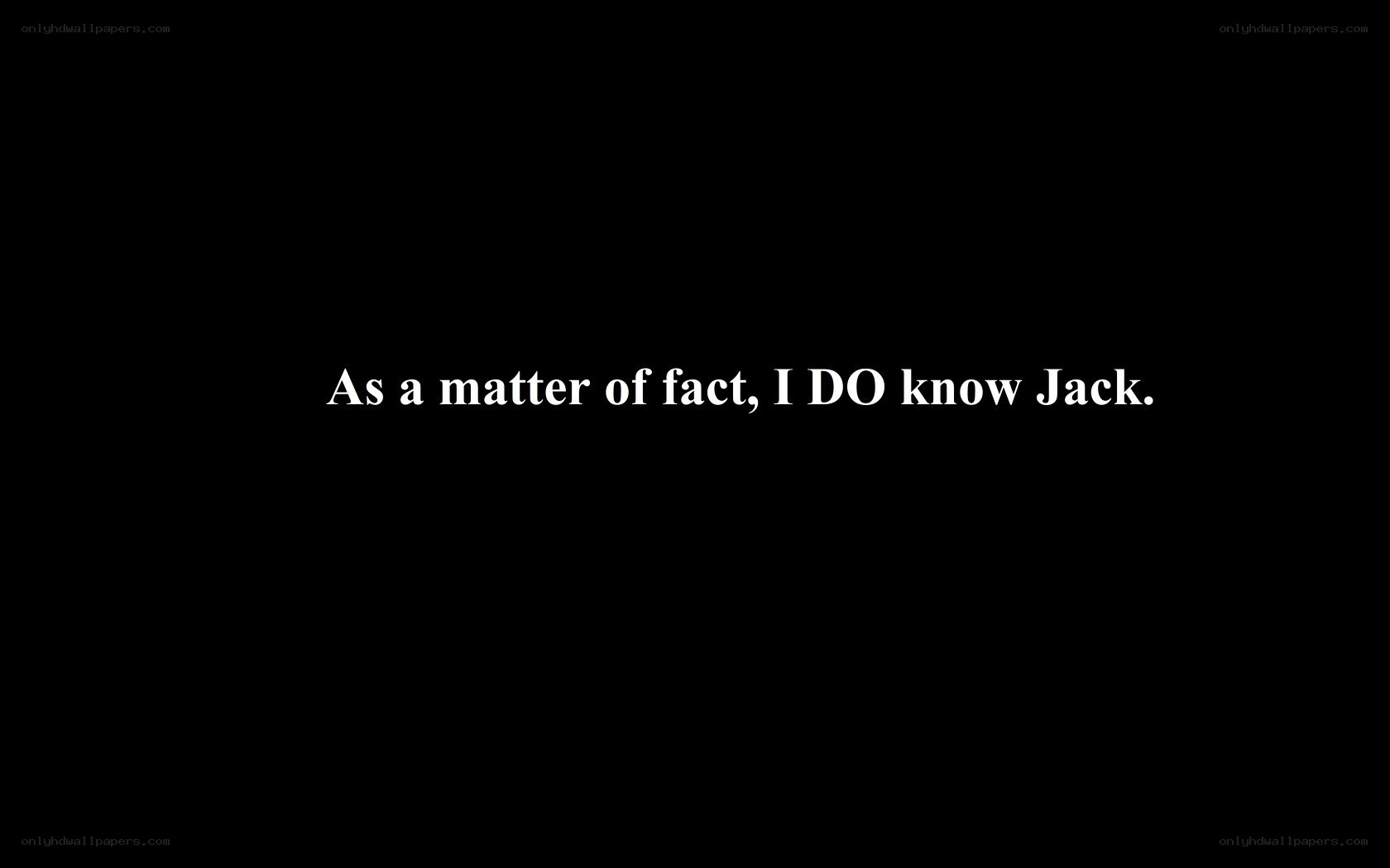 text on black background