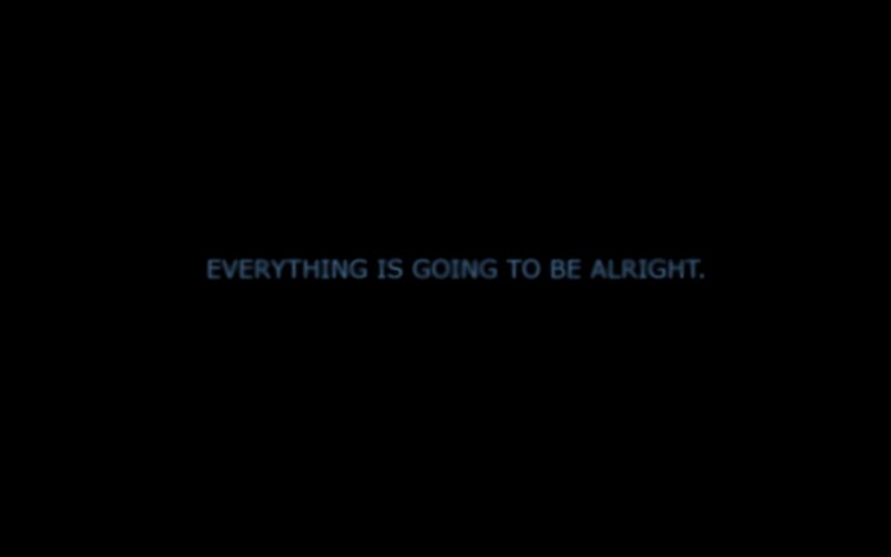 text on black background